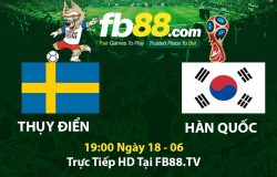 Soi kèo World Cup 2018-Thuy Điển vs Hàn Quốc- nhà cái uy tín FB88.COM