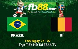 fb88-Soi kèo bóng đá Brazil Bỉ World Cup 2018