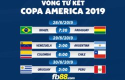 fb88-Lịch thi đấu tứ kết Copa America 2019