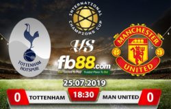 fb88-Soi kèo tài xỉu Tottenham vs Manchester United ICC Cup 2019