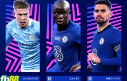 Premier League Jorginho, N'Golo Kante và Kevin de Bruyne