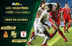 Fb88 soi kèo trận đấu Deportes Tolima vs America de Cali