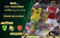 Fb88 soi kèo trận đấu Norwich vs Arsenal