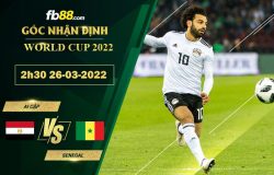 Fb88 soi kèo trận đấu Ai Cập vs Senegal