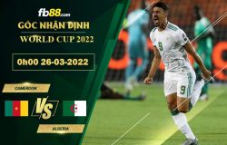 Fb88 soi kèo trận đấu Cameroon vs Algeria