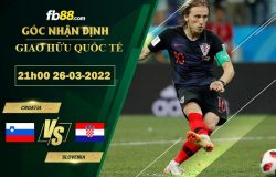 Fb88 soi kèo trận đấu Croatia vs Slovenia