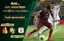 Fb88 soi kèo trận đấu Deportes Tolima vs America de Cali