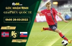 Fb88 soi kèo trận đấu Na Uy vs Slovakia