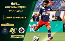 Fb88 soi kèo trận đấu Pumas UNAM vs New England