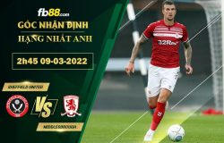 Fb88 soi kèo trận đấu Sheffield United vs Middlesbrough