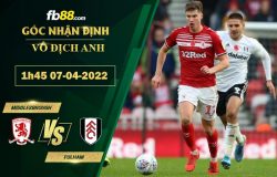 Fb88 soi kèo trận đấu Middlesbrough vs Fulham