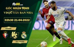 Fb88 soi kèo trận đấu Osasuna vs Real Madrid