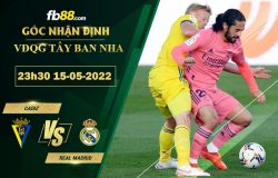 Fb88 soi kèo trận đấu Cadiz vs Real Madrid