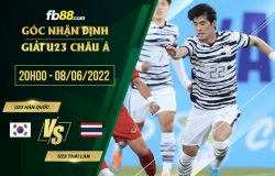 fb88-soi kèo U23 Han Quoc vs U23 Thai Lan