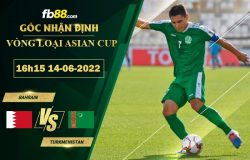 Fb88 soi kèo trận đấu Bahrain vs Turkmenistan