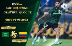 Fb88 soi kèo trận đấu Saudi Arabia vs Colombia