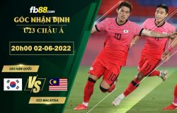 Fb88 soi kèo trận đấu U23 Hàn Quốc vs U23 Malaysia