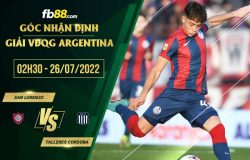 fb88-soi kèo San Lorenzo vs Talleres Cordoba