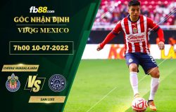 Fb88 soi kèo trận đấu Chivas Guadalajara vs San Luis