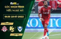 Fb88 soi kèo trận đấu Toronto vs San Jose