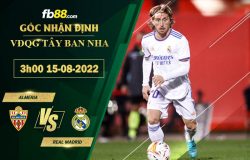 Fb88 soi kèo trận đấu Almeria vs Real Madrid