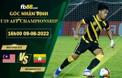 Fb88 soi kèo trận đấu Malaysia U19 vs Myanmar U19