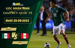 Fb88 soi kèo trận đấu Mexico vs Peru