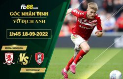 Fb88 soi kèo trận đấu Middlesbrough vs Rotherham