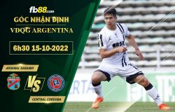 Fb88 soi kèo trận đấu Arsenal Sarandi vs Central Cordoba