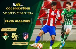 Fb88 soi kèo trận đấu Betis vs Atletico Madrid