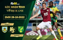 Fb88 soi kèo trận đấu Burnley vs Norwich