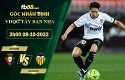 Fb88 bảng kèo trận đấu Osasuna vs Valencia