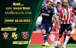 Fb88 soi kèo trận đấu Southampton vs West Ham