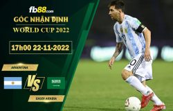 Fb88 soi kèo trận đấu Argentina vs Saudi Arabia