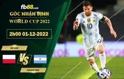 Fb88 soi kèo trận đấu Ba Lan vs Argentina