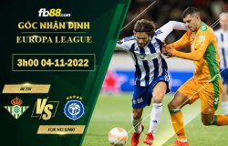 Fb88 soi kèo trận đấu Betis vs HJK Helsinki