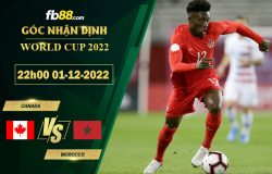 Fb88 soi kèo trận đấu Canada vs Morocco