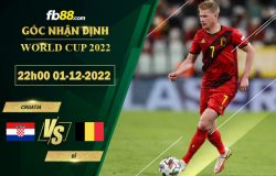 Fb88 soi kèo trận đấu Croatia vs Bỉ