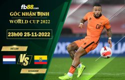 Fb88 soi kèo trận đấu Hà Lan vs Ecuador