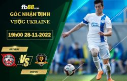 Fb88 soi kèo trận đấu Kryvbas vs Dnipro