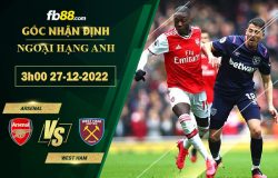 Fb88 soi kèo trận đấu Arsenal vs West Ham