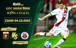 Fb88 soi kèo trận đấu Genoa vs Cittadella