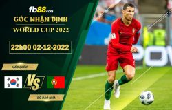 Fb88 soi kèo trận đấu Hàn Quốc vs Bồ Đào Nha