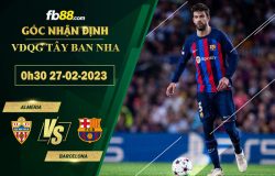 Fb88 soi kèo trận đấu Almeria vs Barcelona