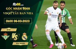 Fb88 soi kèo trận đấu Betis vs Real Madrid