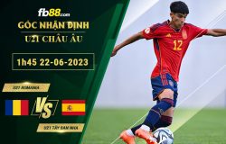 Fb88 soi kèo trận đấu U21 Romania vs U21 Tây Ban Nha