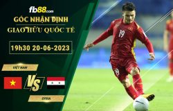 Fb88 soi kèo trận đấu Việt Nam vs Syria