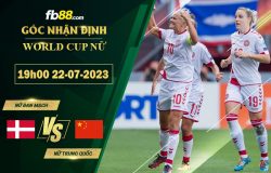 Fb88 soi kèo trận đấu nữ Đan Mạch vs nữ Trung Quốc