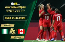 Fb88 soi kèo trận đấu nữ Nigeria vs nữ Canada