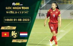 Fb88 soi kèo trận đấu nữ Việt Nam vs nữ Hà Lan